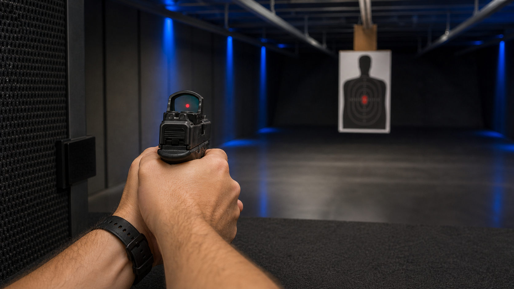 Guardian Shield Academy red-dot handgun classroom and range training